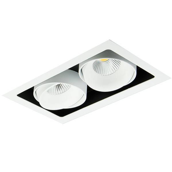 Foco empotrable Kuvet LED 2x10w aluminio blanco de Bpm