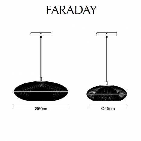 Pantalla lámpara Faraday latón - Umage