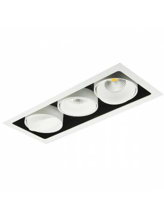 BPM Kuvet recessed light LED 3x10w white aluminium