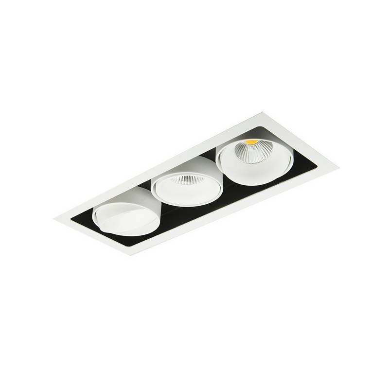 BPM Kuvet recessed light LED 3x10w white aluminium BPM Kuvet recessed light LED 3x10w white aluminium