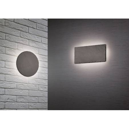 Aplique de pared Raven Ø20cm LED pizarra - Trio