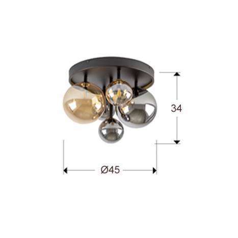 SCHULLER Dark 5L G9 LED ceiling lamp