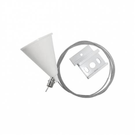 Kit suspensión carril monofásico blanco - Xana