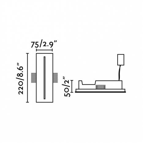 FARO Plas linear LED plaster wall recessed light