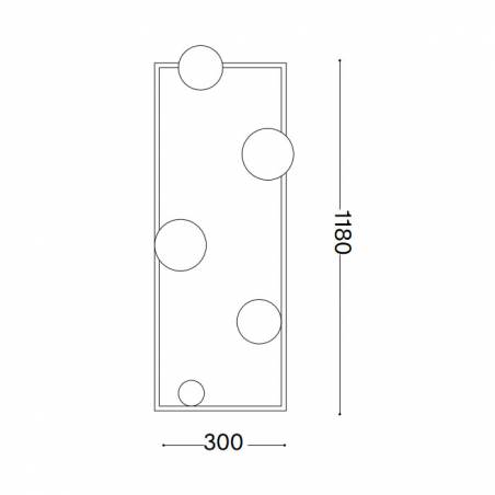 Lámpara de pie Angolo 5L G9 cristal - Ideal Lux