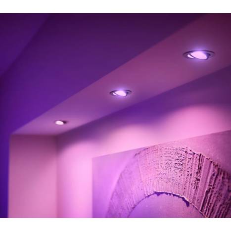 PHILIPS Pack 3 Centura Hue LED CCT + Color recessed light