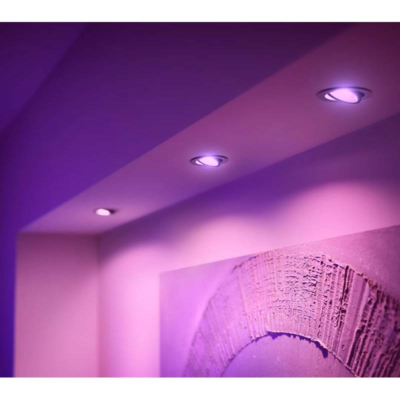 PHILIPS Pack 3 Centura Hue LED CCT Color recessed light 350lm