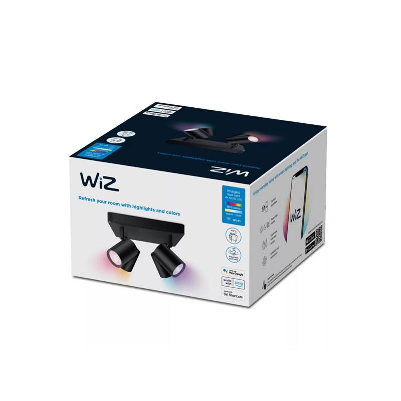 WiZ Spot LED connecté Wi-Fi IMAGEO noir 1x5W, 2700-6500K, Nuances de Blanc,  fonctionne avec