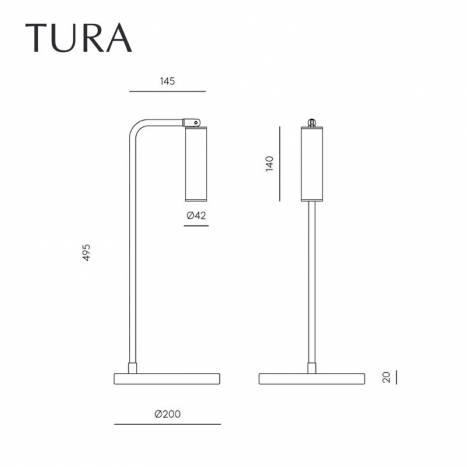 AROMAS Tura 5w LED table lamp dimmable