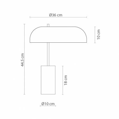 Lámpara de mesa Romina E27 mármol - Robin