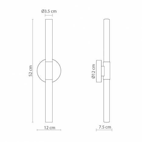 Aplique de pared Roos LED 12w - Robin