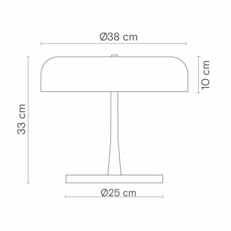 Lámpara de mesa Rea 3L E27 mármol - Robin