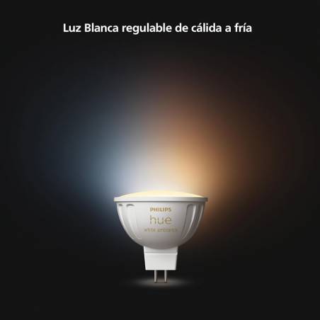 Bombilla inteligente LED MR16 6.3w 12v Hue White Ambiance - Philips