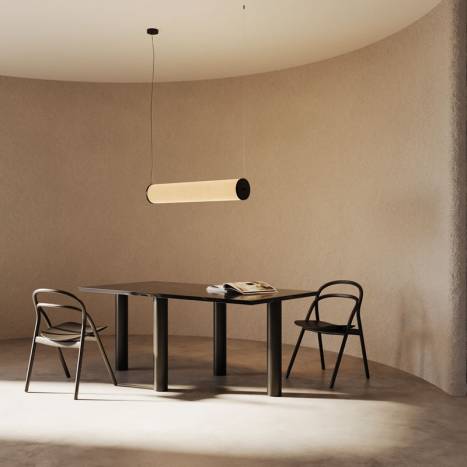 AROMAS Nooi T8 pendant lamp 100cm linen