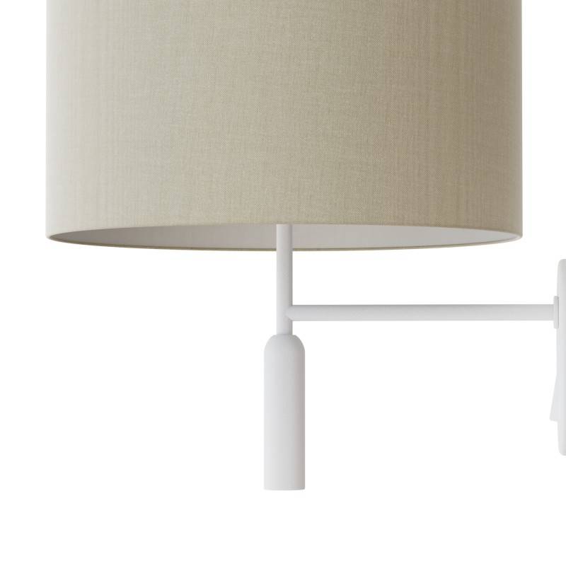 SULION Stylo E27 USB wall lamp fabric lampshade