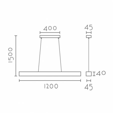 Lámpara colgante MD2433 LED 18w madera - Ineslam