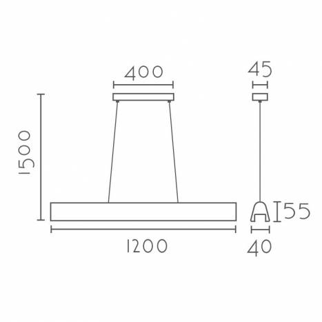 Lámpara colgante MD2436 LED 18w madera - Ineslam