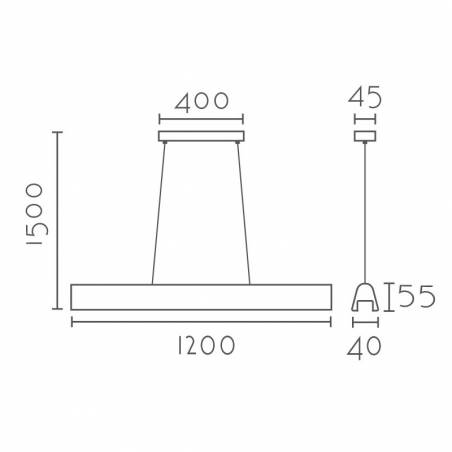 Lámpara colgante MD2436 LED 18w madera - Ineslam
