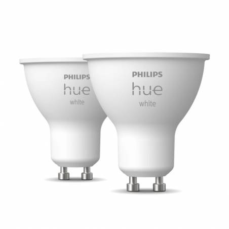 Pack 2 Bombillas inteligentes Hue LED GU10 5.2w 2700k - Philips