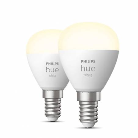 Pack 2 Bombillas inteligentes Hue LED Esférica E14 5.7w 2700k - Philips