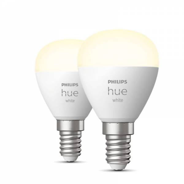 PHILIPS Pack 2 Hue Smart bulb LED Spherical E14 5.7w 2700k