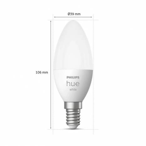Bombilla inteligente Hue LED Vela E14 5.5w 2700k - Philips