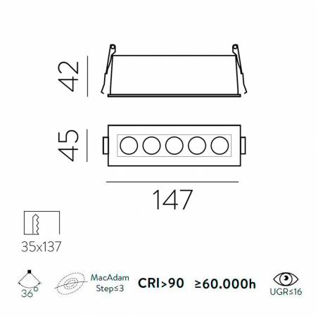 ACB Invisible LED recessed spotlight