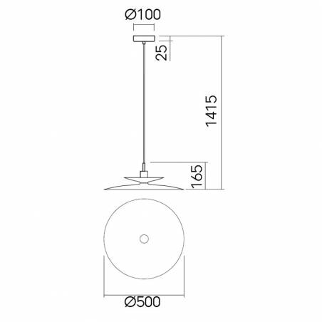 Lámpara colgante Gunnar E27 - Redo