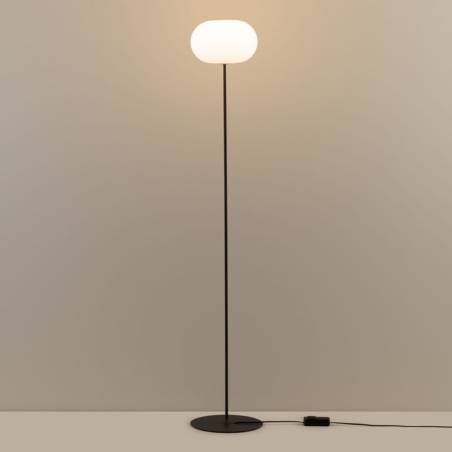 Lámpara de pie Span E27 cristal - Milan