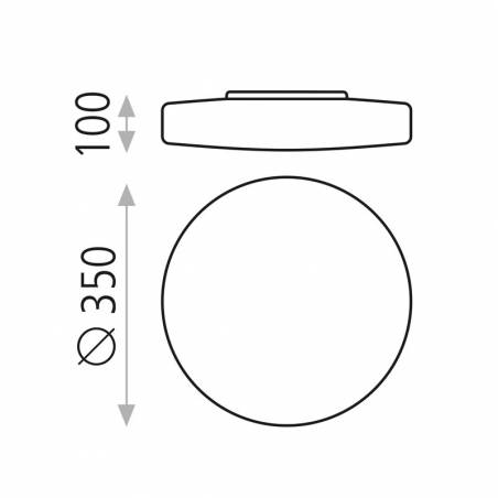 Plafón de techo Moon LED 24w cristal opal - ACB