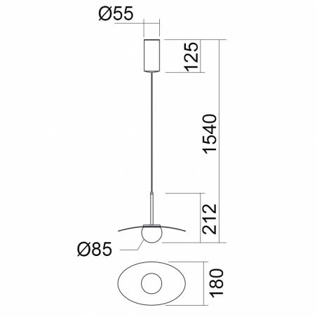 Lámpara colgante Cody LED 11w - Redo