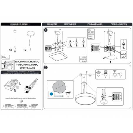 Kit colgante 1,5M negro - ACB