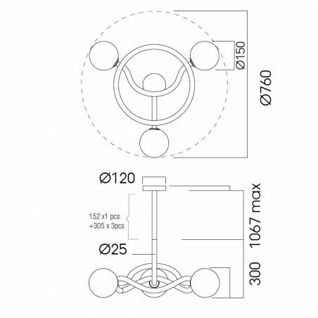 Lámpara colgante Confusio LED E14 - Redo