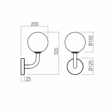 Aplique de pared Confusio LED E14 - Redo