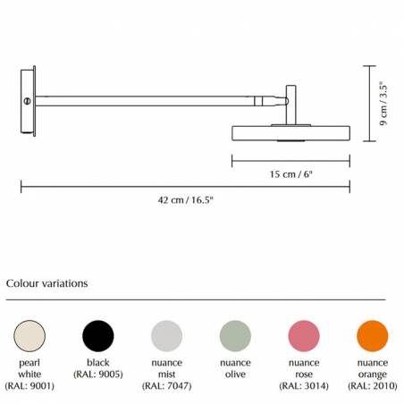 Aplique de pared Asteria L LED - Umage