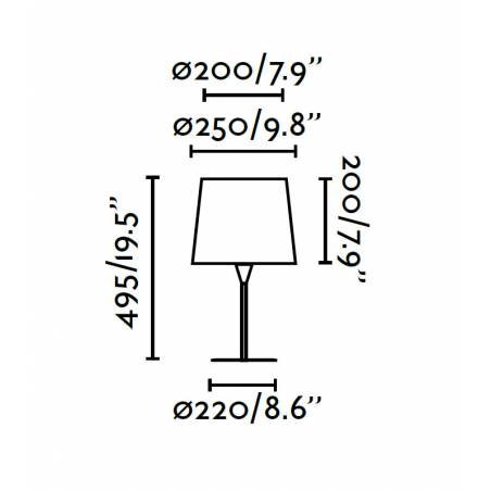 Lámpara de mesa Samba 1L tela - Faro
