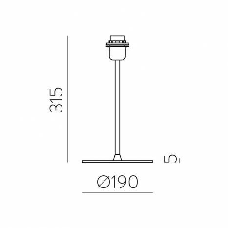 Base para lámpara de mesa Stilo E27 - ACB