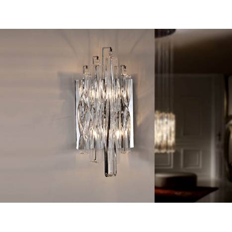 Aplique de pared Manacor 2 luces cristal transparente Schuller