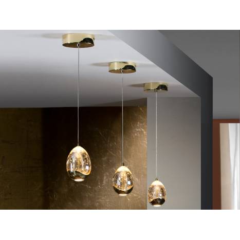Schuller Rocio pendant lamp 1 light LED gold