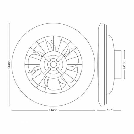 Ventilador de techo Amigo LED DC Ø48cm - Philips