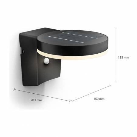 PHILIPS Zonal Solar IP44 LED wall light + sensor