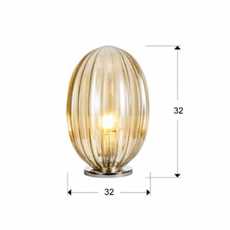Lámpara de mesa Ovila 1L E27 LED coñac - Schuller