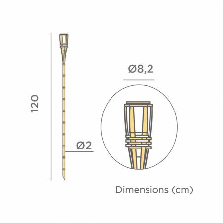 NEWGARDEN Hiama LED Solar torch light pack 24ud