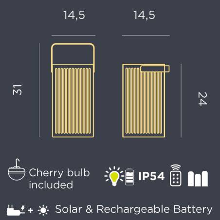 Lámpara portátil Okinawa Solar LED IP54 - Newgarden