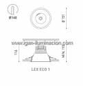 Foco empotrable Lex Eco 1 10w blanco - Arkoslight