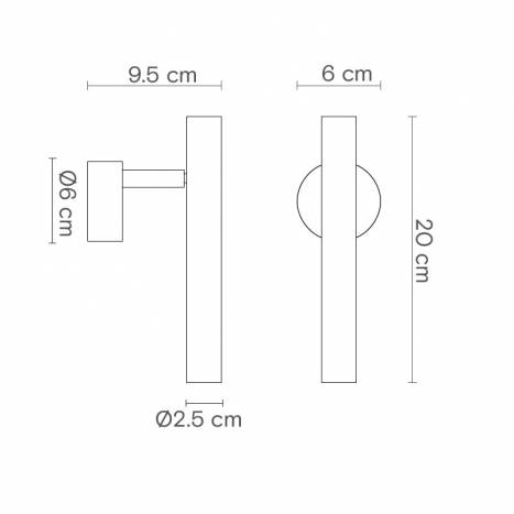 ROBIN Rui LED 3w wall lamp