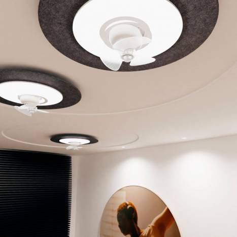 SULION Fono LED DC Ø80cm ceiling fan acoustic