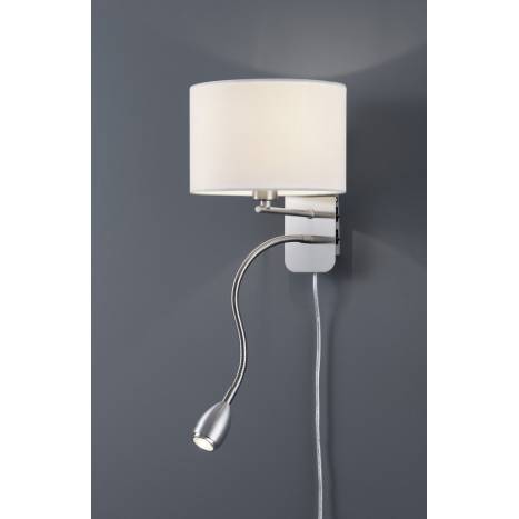 Trio Texti wall lamp 2L E27 + LED white