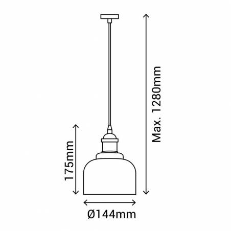 SULION Tessa E27 glass pendant lamp