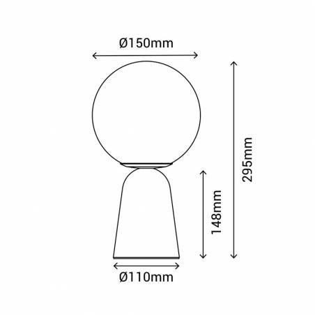 Lámpara de mesa Creta 1L G9 cemento - Sulion